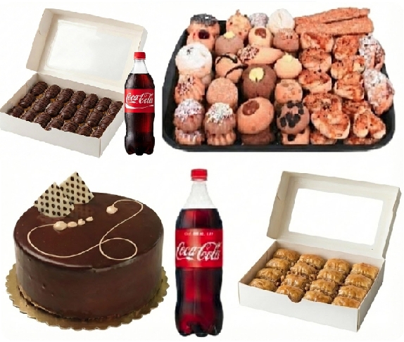 4-6 Kişilik Çikolatalı Yaş Pasta + Kuru Pasta + Cevizli Baklava Menüsü Samsun pasta