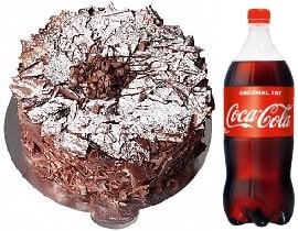 4-6 Kişilik Parça Çikolatalı Pasta 1 Litre Cola Samsun pasta