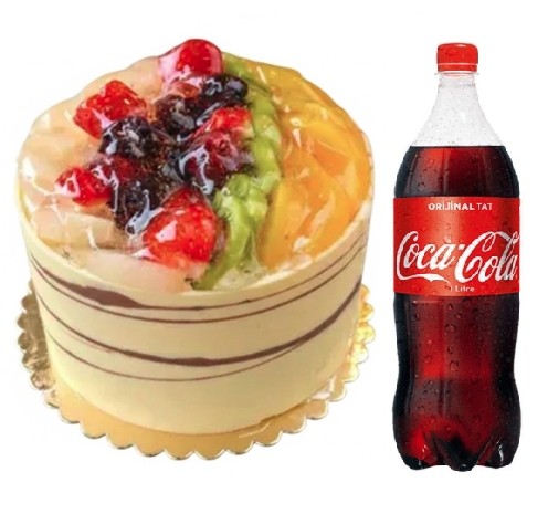 4 ile 6 kişilik karışık mevsim meyveli yaş pasta 1 lt cola hijyenik koşullarda taze hazırlanan paket. Samsun pasta
