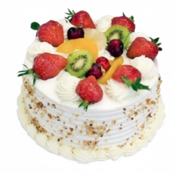 4 kişilik yuvarlak karışık meyveli yaş pasta Samsun pasta