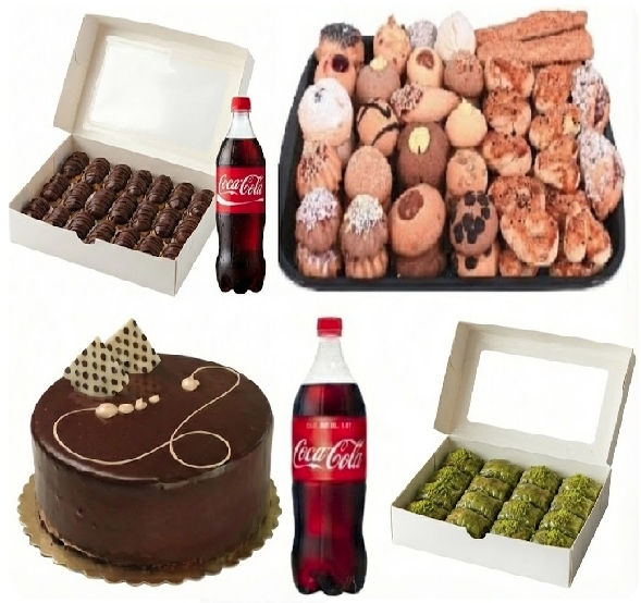 6-9 Kişilik Çikolatalı Yaş Pasta + Kuru Pasta + Baklava Menüsü Samsun pasta