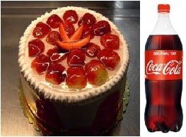 Çilekli Pasta Cola Hediyeli Samsun pasta