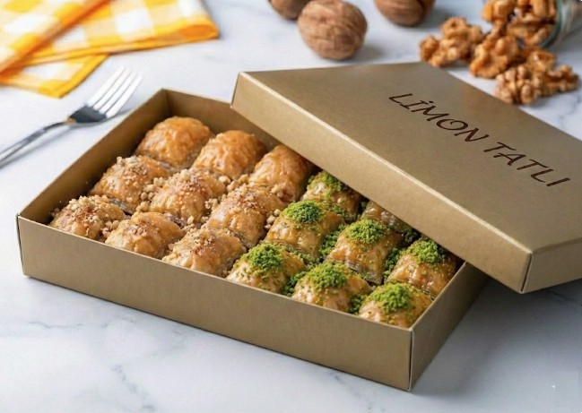 Özenle Hazırlanmış 1 kg Cevizli Fıstıklı Samsun pasta